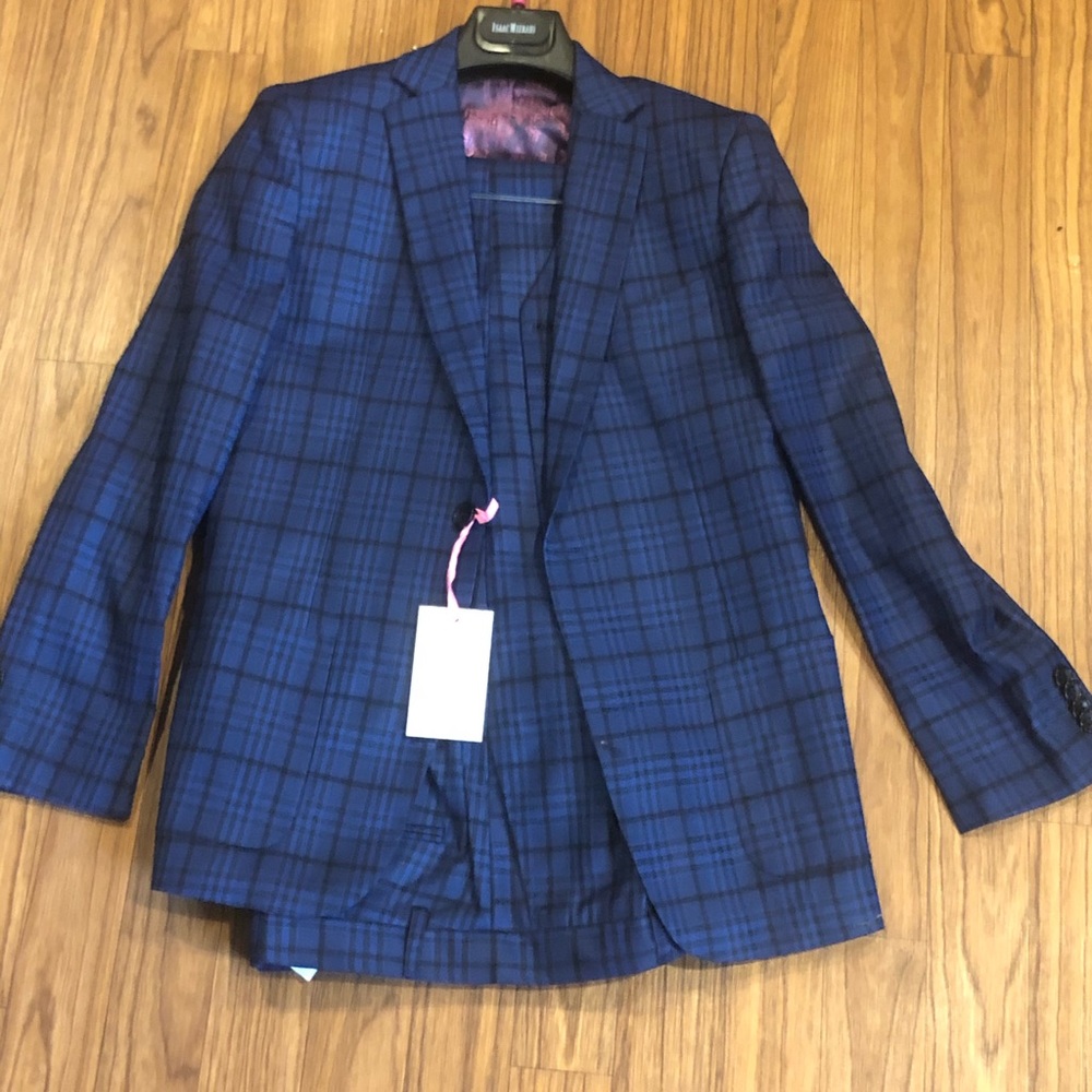 Isaac Mittag Blue/Purple Pantsuit